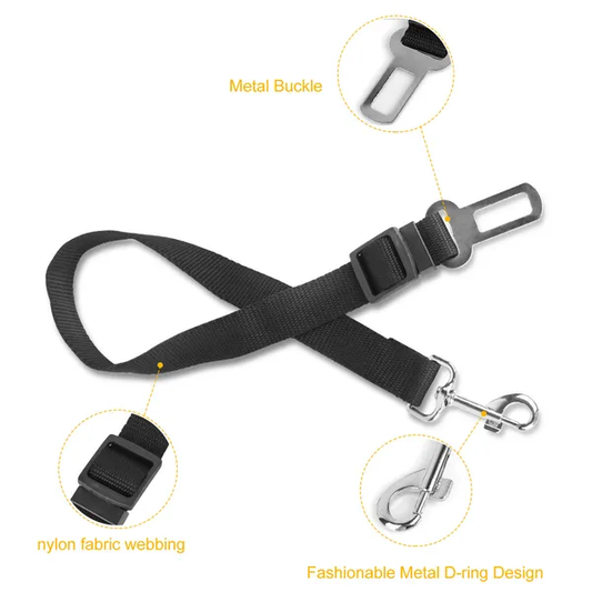 Dog Car Seat Belt 2 Pack | Adjustable Pet Safety Harness for Vehicle Travel