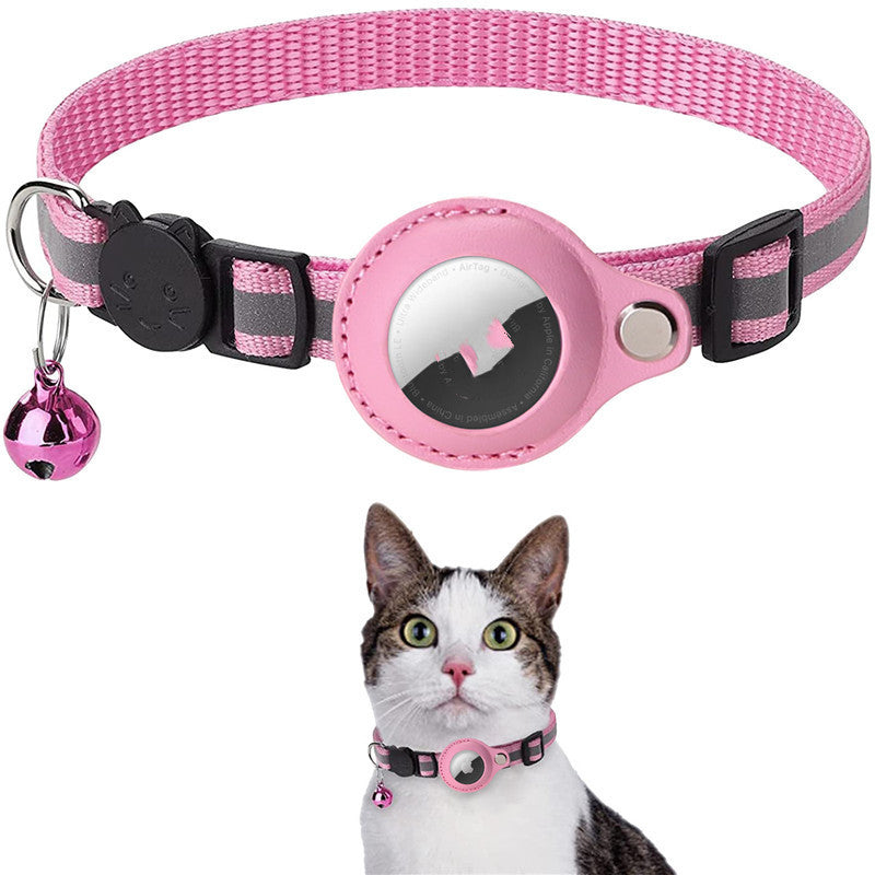 Reflective Collar Waterproof Holder Case For  Air Tag.  Airtags Protective Cover Cat Dog Kitten Puppy Nylon Collar