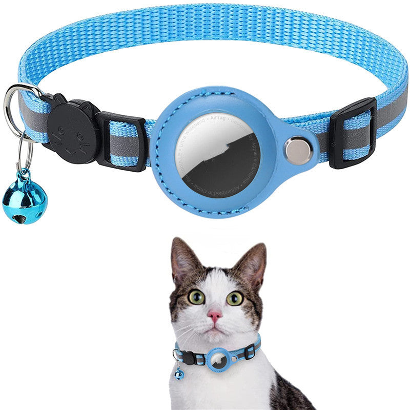 Reflective Collar Waterproof Holder Case For  Air Tag.  Airtags Protective Cover Cat Dog Kitten Puppy Nylon Collar